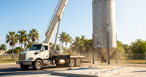 Colocación de silo en su base